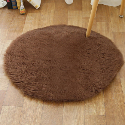 Comfort Girls Room Foot Rug Multicolor Plain Carpet Shag Pet Friendly Machine Washable Non-Slip Rug Coffee Clearhalo 'Area Rug' 'Casual' 'Rugs' Rug' 2070551