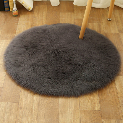 Comfort Girls Room Foot Rug Multicolor Plain Carpet Shag Pet Friendly Machine Washable Non-Slip Rug Dark Gray Clearhalo 'Area Rug' 'Casual' 'Rugs' Rug' 2070553