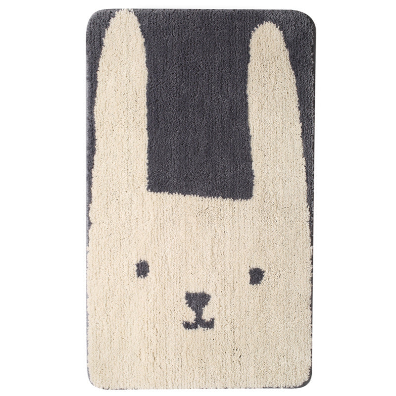 Cartoon Grey Rabbit Bath Mat, Bunny Mat for Bathroom - Feblilac® Mat