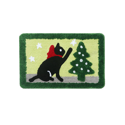 Feblilac Merry Christmas Happy Dog and Cat Bath Mat - Feblilac® Mat