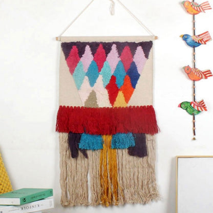 Feblilac Indian Style Tassel Tufted Tapestry