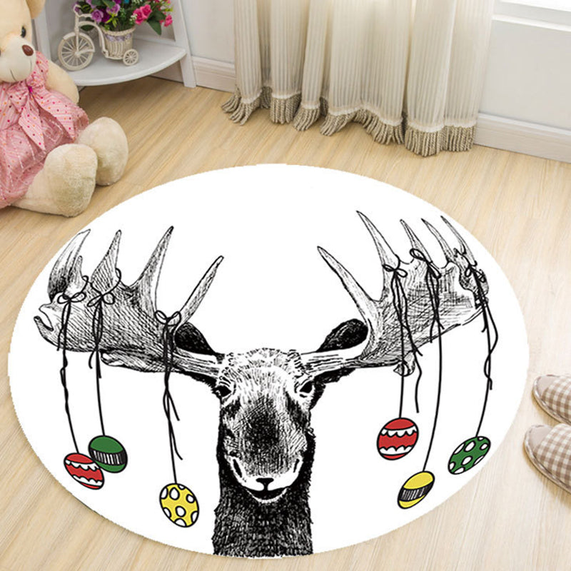 Cartoon Patterned Rug Multicolor Synthetics Carpet Stain Resistant Machine Washable Anti-Slip Rug for Kids Roo - view 4