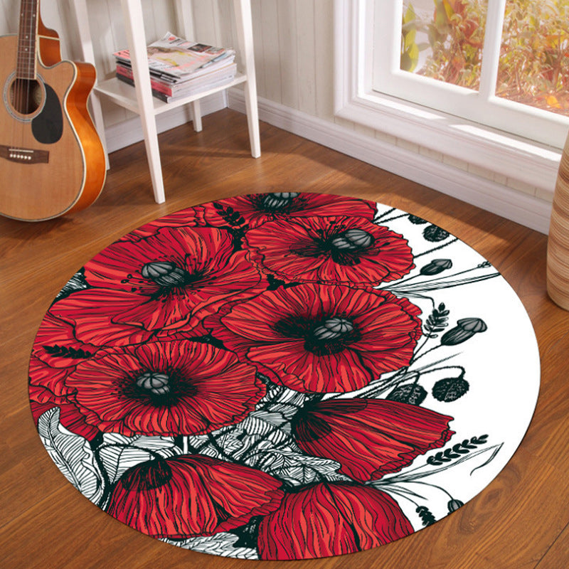 Novelty Fairy Tale Patterned Rug Multi Color Kids Carpet Synthetics Pet Friendly Anti-Slip Backing Washable Ru - view 2