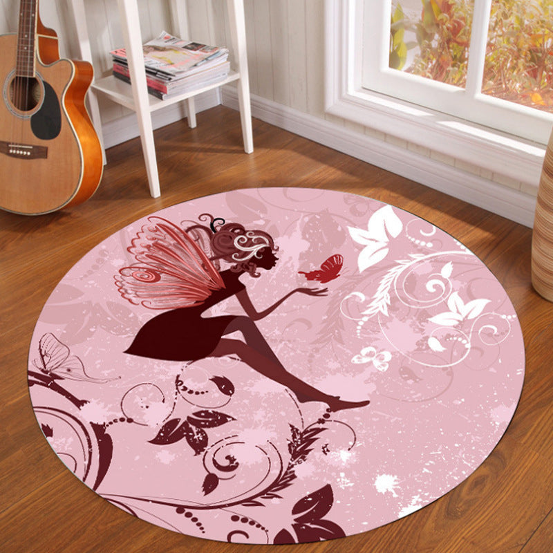 Novelty Fairy Tale Patterned Rug Multi Color Kids Carpet Synthetics Pet Friendly Anti-Slip Backing Washable Ru - view 4