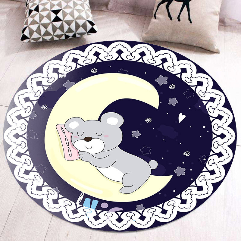 Adorable Animal Patterned Rug Multi-Colored Princess Rug Polypropylene Non-Slip Stain Resistant Washable Carpet - Beige - Clearhalo - 'Area Rug' - 'Rug' - 2105892