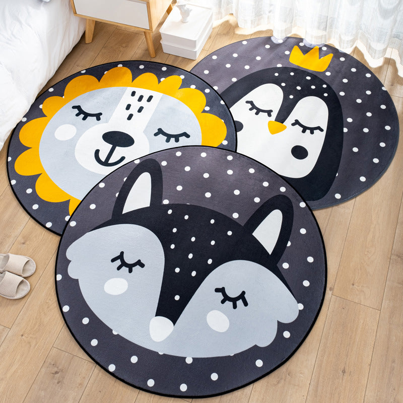 Multicolor Nursery Foot Rug Kids Cartoon Pattern Rug Synthetics Anti-Slip Backing Stain Resistant Machine Washable Area Carpet - Clearhalo - 'Area Rug' - 'Rug' - 2105894