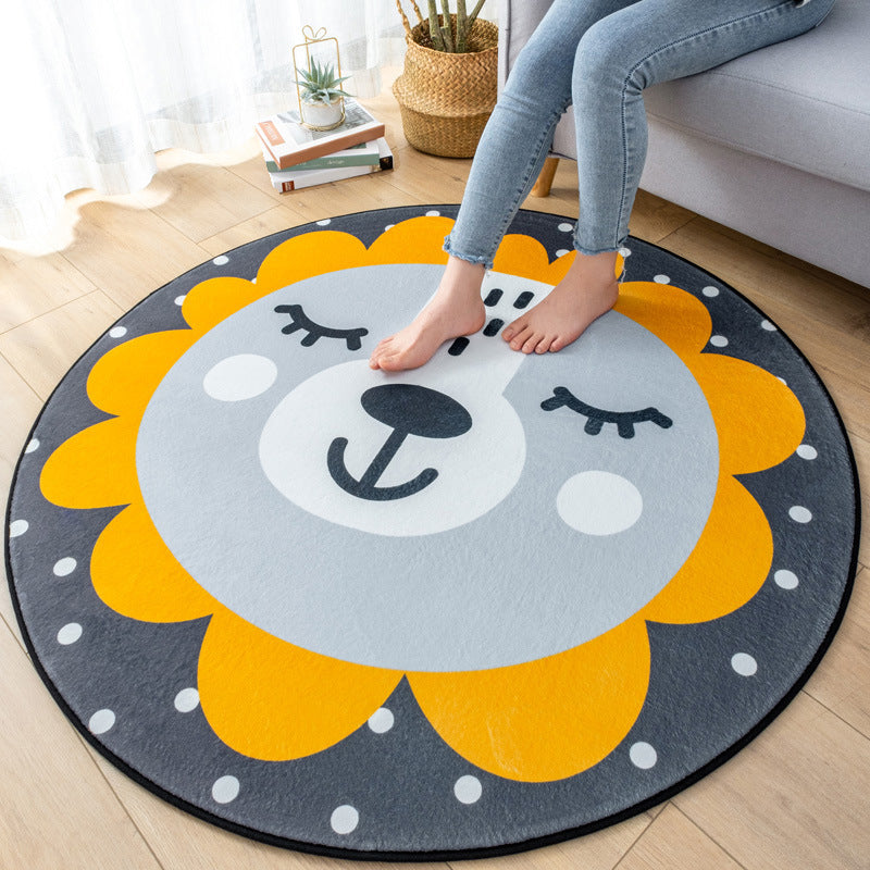 Multicolor Nursery Foot Rug Kids Cartoon Pattern Rug Synthetics Anti-Slip Backing Stain Resistant Machine Washable Area Carpet - Clearhalo - 'Area Rug' - 'Rug' - 2105895