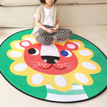 Cartoon Kids Room Rug Multi Colored Animal Carpet Cotton Pet-Friendly Machine Wash Indoor Rug - view 8