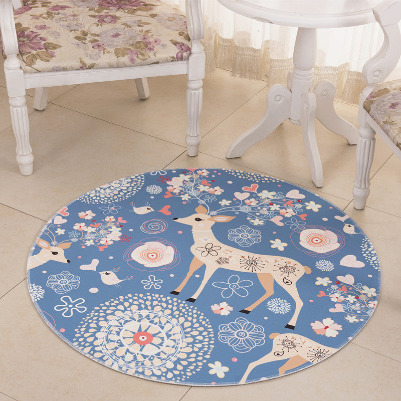 Educational Cartoon Rug Multi Colored Patterned Carpet Machine Washable Pet Friendly Non-Slip Backing Rug for - view 2