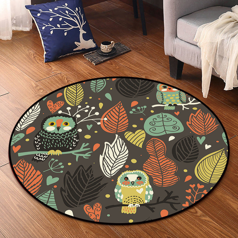 Cartoon Nursery Area Rug Multi Colored Polypropylene Rug Pet Friendly Non-Slip Washable Carpet - view 3