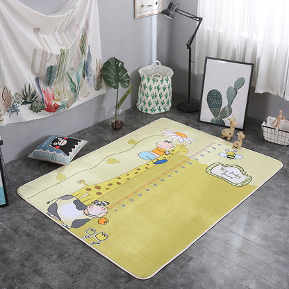 Multicolor Living Room Play Rug Cartoon City Road Animal Carpet Polypropylene Stain Resistant Washable Anti-Slip Backing Rug - Yellow - 4'9" x 6'5" - Clearhalo - 'Area Rug' - 'Rug' - 2106156