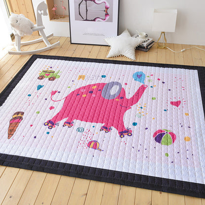 Chic Cartoon Quilted Rug Multicolor Wild Animal Area Carpet Stain Resistant Non-Slip Washable Rug for Kids Bedroom - Clearhalo - 'Area Rug' - 'Rug' - 2106185