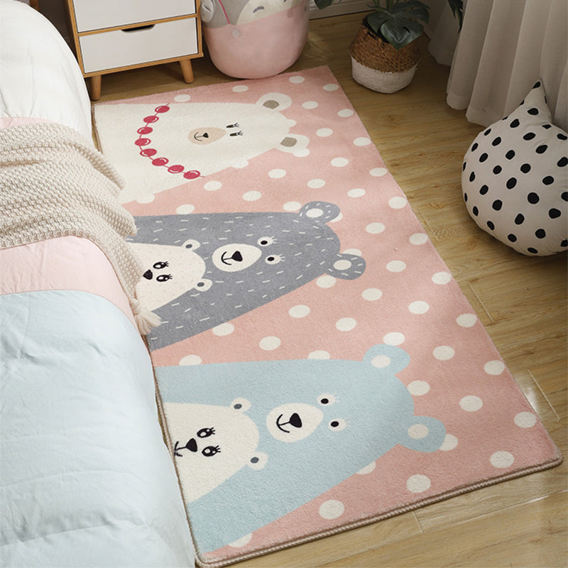 Babyish Multicolor Animal Rug Cotton Cartoon Area Carpet Washable Non-Slip Stain Resistant Rug for Kids - Clearhalo - 'Area Rug' - 'Rug' - 2106263