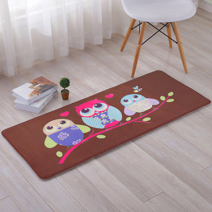 Lovely Multicolor Animal Patterned Rug Synthetics Kids Carpet Washable Stain Resistant Non-Slip Rug for Bedroom - Coffee - 1'8" x 3'11" - Clearhalo - 'Area Rug' - 'Rug' - 2106369