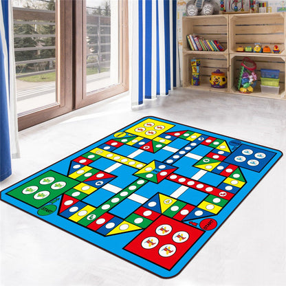 Kids Game Rug Multi Color Polypropylene Area Carpet Pet Friendly Non-Slip Washable Rug for Childrens Bedroom - Clearhalo - 'Area Rug' - 'Rug' - 2106383