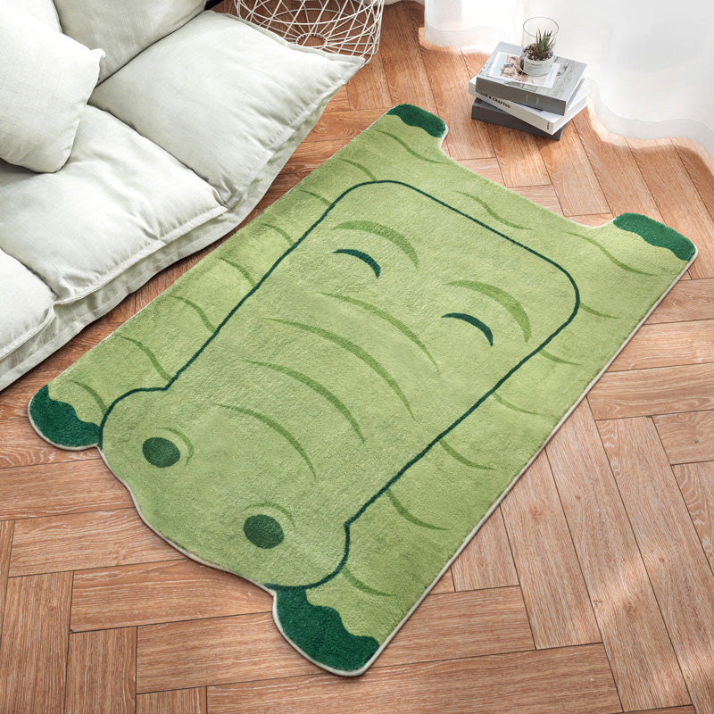 Irregular Shaped Animal Rug Multicolor Cartoon Carpet Synthetics Non-Slip Backing Machine Washable Pet Friendl - view 10