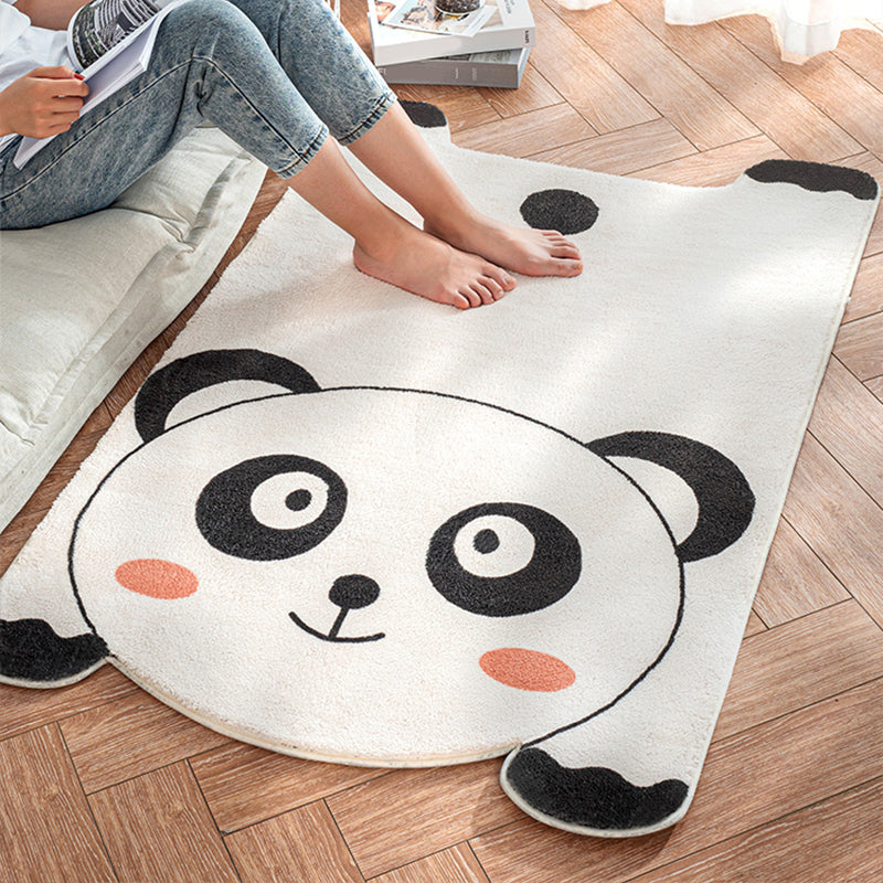 Irregular Shaped Animal Rug Multicolor Cartoon Carpet Synthetics Non-Slip Backing Machine Washable Pet Friendly Rug for Nursery