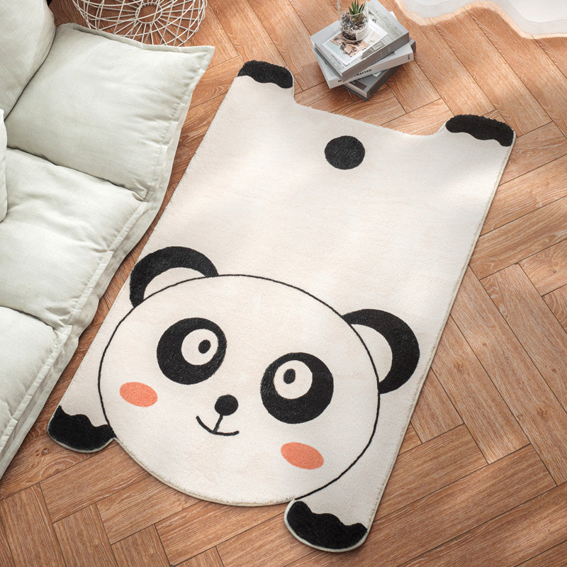 Irregular Shaped Animal Rug Multicolor Cartoon Carpet Synthetics Non-Slip Backing Machine Washable Pet Friendly Rug for Nursery