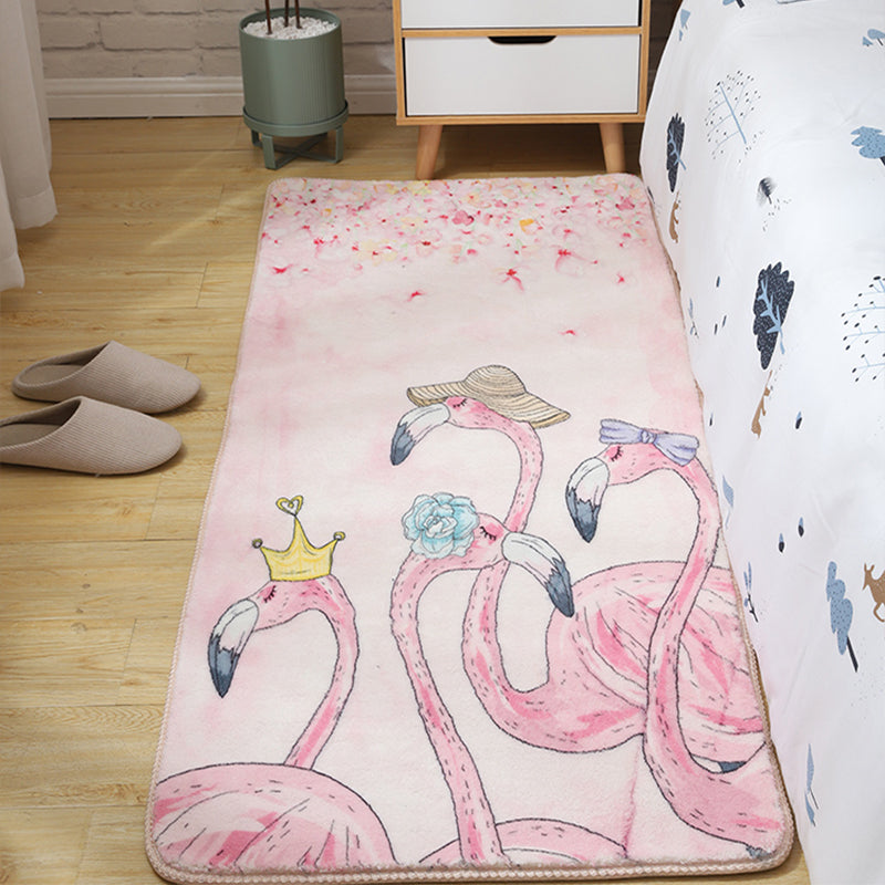 Kids Bedroom Area Rug Multi Colored Animal Sketch Rug Cotton Machine Wash Carpet - Clearhalo - 'Area Rug' - 'Rug' - 2106496