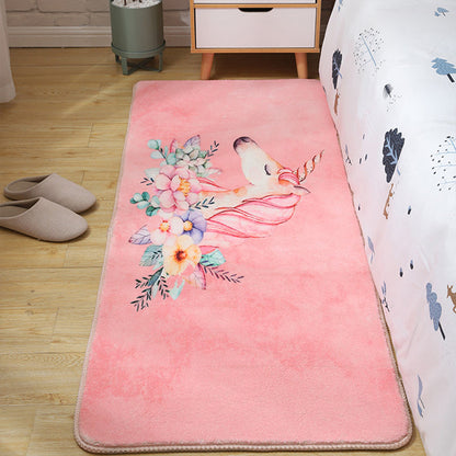 Kids Bedroom Area Rug Multi Colored Animal Sketch Rug Cotton Machine Wash Carpet - Clearhalo - 'Area Rug' - 'Rug' - 2106500