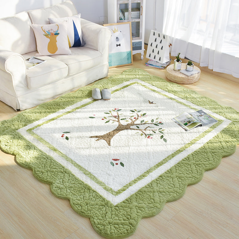 Multicolor Nordic Style Rug Polypropylene Tree Pattern Carpet Anti-Slip Pet Friendly Stain Resistant Rug for Kids Bedroom - Clearhalo - 'Area Rug' - 'Rug' - 2106557