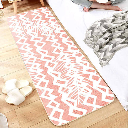 Multi-Color Scandinavian Rug Polyester Geometrical Carpet Non-Slip Stain Resistant Machine Washable Rug for Bedroom - White - Clearhalo - 'Area Rug' - 'Rug' - 2106697