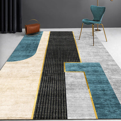 Simplicity Abstract Colorblock Rug Multi-Color Polyester Rug Anti-Slip Backing Machine Wash Stain Resistant Carpet for Girls Room Gold Clearhalo 'Area Rug' 'Rug' 2106804