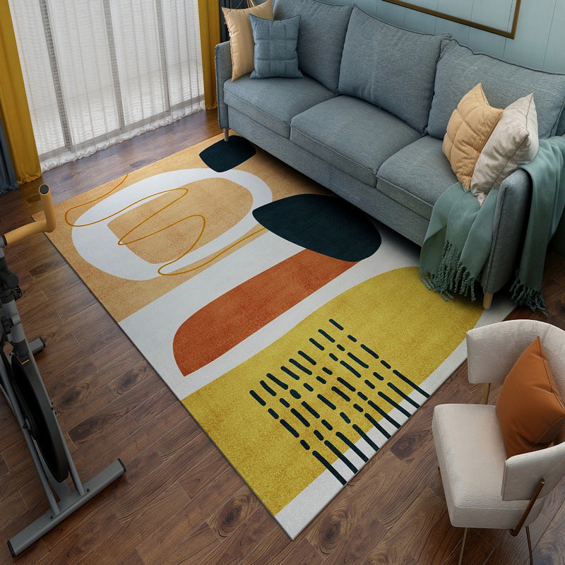 Aesthetics Mid-Century Rug Multi Color Geometric Rug Stain Resistant Anti-Slip Machine Washable Rug for Living Room - Yellow - Clearhalo - 'Area Rug' - 'Rug' - 2106816