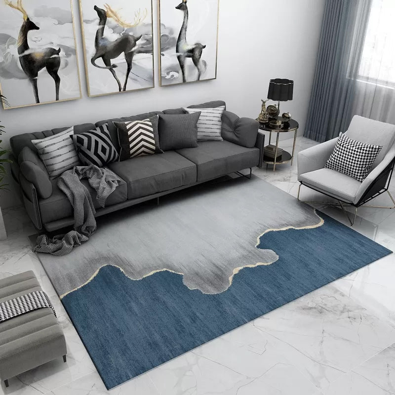 Contemporary Abstract Pattern Rug Multi Color Polypropylene Rug Anti-Slip Pet Friendly Stain Resistant Carpet for Great Room