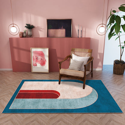 Classical Arched Door Rug Multi-Colored Postmodern Rug Polyester Anti-Slip Backing Washable Pet Friendly Rug for Room - Blue - Clearhalo - 'Area Rug' - 'Rug' - 2106880