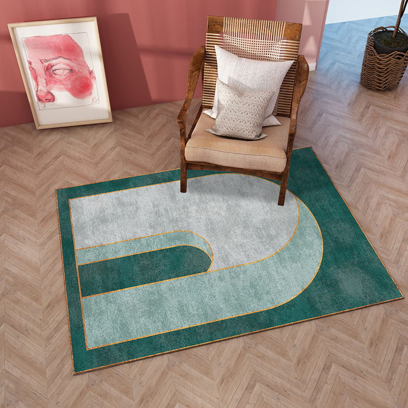 Classical Arched Door Rug Multi-Colored Postmodern Rug Polyester Anti-Slip Backing Washable Pet Friendly Rug for Room - Green - Clearhalo - 'Area Rug' - 'Rug' - 2106882