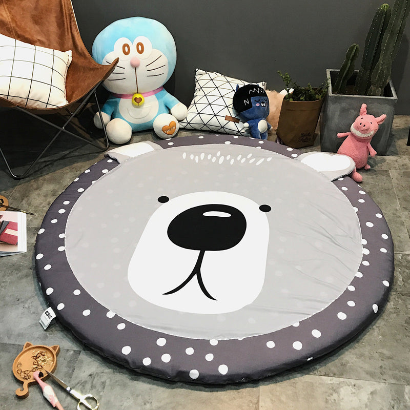 Huge Animal Head Rug Multi-Color Cartoon Rug Cotton Machine Wash Non-Slip Rug for Nursery - view 7
