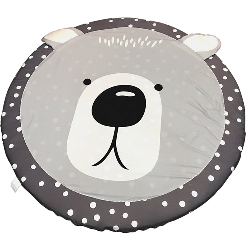 Huge Animal Head Rug Multi-Color Cartoon Rug Cotton Machine Wash Non-Slip Rug for Nursery - view 4