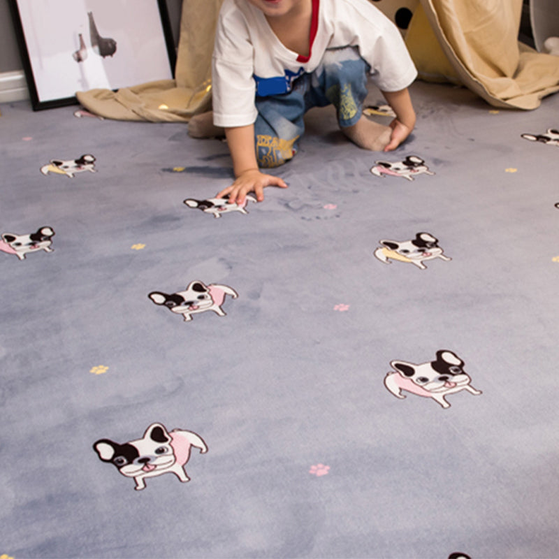 Cute Animal Digital Printing Rug Multi Colored Cartoon Rug Synthetics Anti-Slip Backing Machine Washable Stain - view 3