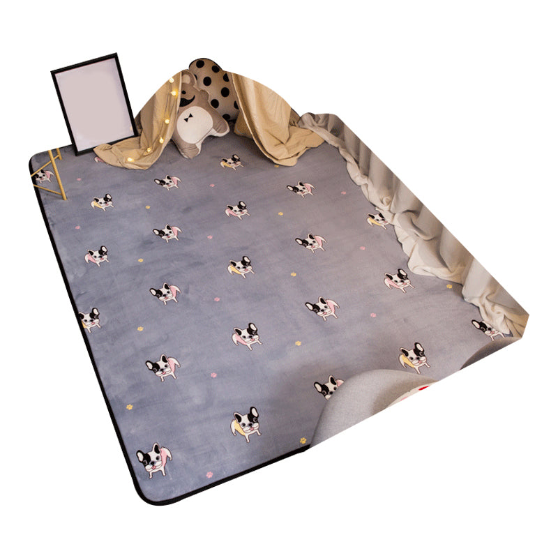Cute Animal Digital Printing Rug Multi Colored Cartoon Rug Synthetics Anti-Slip Backing Machine Washable Stain - view 4