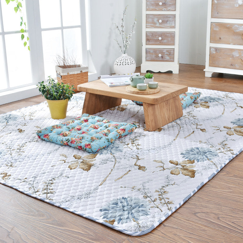 Aesthetics Botanic Rug Multi-Color Nordic Rug Cotton Machine Wash Padded Quilt Rug - Clearhalo - 'Area Rug' - 'Rug' - 2121627