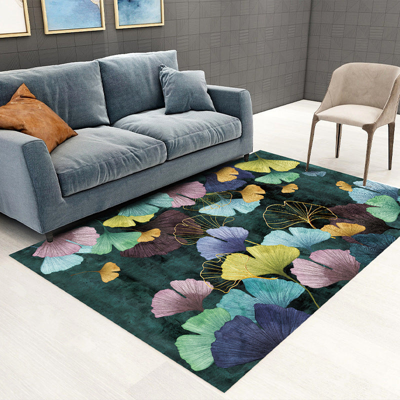 Glam Visual Deception Rug Multi-Colored Nordic Carpet Synthetics Non-Slip Washable Pet Friendly Rug for Home