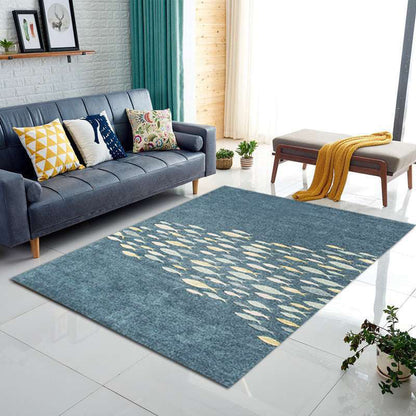 Glam Visual Deception Rug Multi-Colored Nordic Carpet Synthetics Non-Slip Washable Pet Friendly Rug for Home