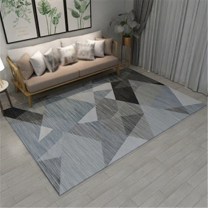 Modern Geometric Colorblock Rug Multi Colored Polypropylene Carpet Stain Resistant Anti-Slip Washable Rug for Room - Gray Blue - Clearhalo - 'Area Rug' - 'Rug' - 2121905