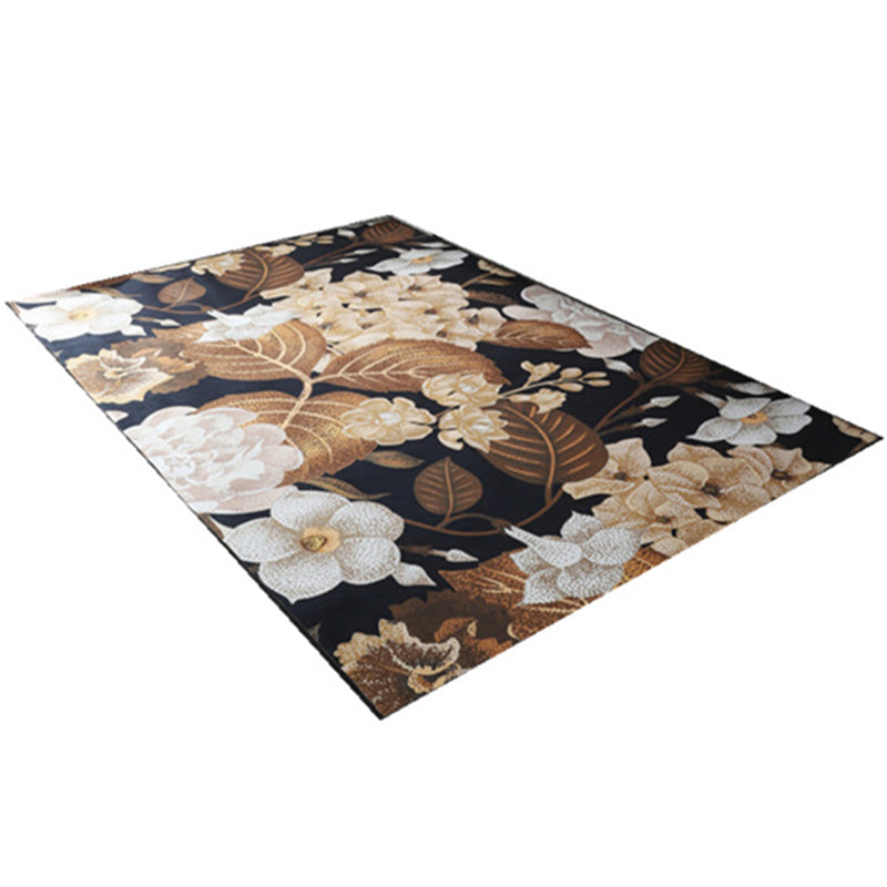 Multi Color Geometric Floral Rug Cotton Mid-Century Modern Rug Pet-Friendly Anti-Slip Rug for Room - Clearhalo - 'Area Rug' - 'Rug' - 2121927