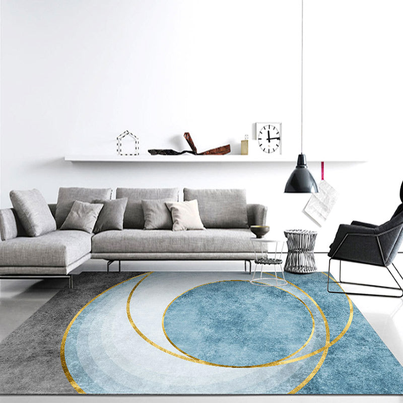 Fancy Colorblock Pattern Rug Multi Color Nordic Carpet Polypropylene Pet Friendly Washable Non-Slip Backing Ru - view 4
