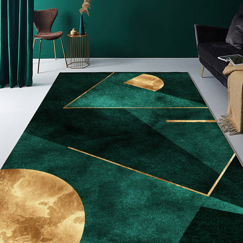 Fancy Colorblock Pattern Rug Multi Color Nordic Carpet Polypropylene Pet Friendly Washable Non-Slip Backing Ru - view 11