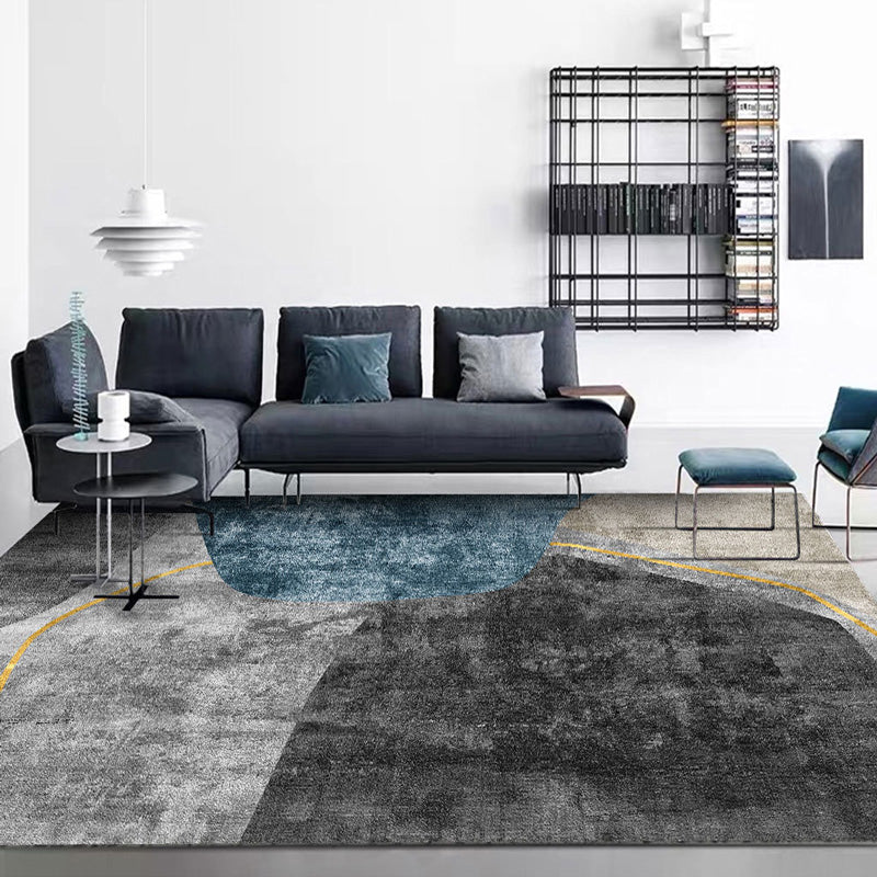 Fancy Colorblock Pattern Rug Multi Color Nordic Carpet Polypropylene Pet Friendly Washable Non-Slip Backing Ru - view 8