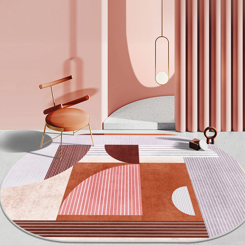 Classy Mid-Century Rug Multicolor Color-Block Pattern Rug Pet Friendly Machine Washable Non-Slip Rug for Bedroom Dark Coffee Clearhalo 'Area Rug' 'Rug' 2122024