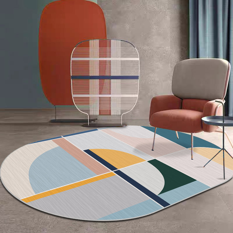 Classy Mid-Century Rug Multicolor Color-Block Pattern Rug Pet Friendly Machine Washable Non-Slip Rug for Bedroom Yellow Clearhalo 'Area Rug' 'Rug' 2122025
