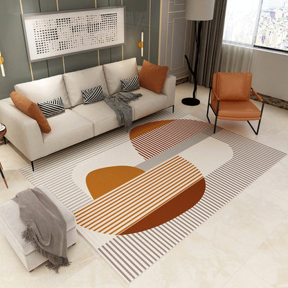 Contemporary Abstract Pattern Rug Multi Color Polypropylene Rug Anti-Slip Pet Friendly Stain Resistant Carpet for Great Room