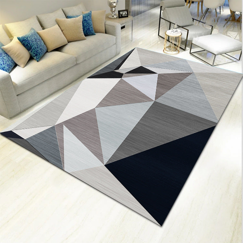 Bold Multicolor Modern Rug Synthetics Geometric Pattern Rug Machine Washable Non-Slip Stain Resistant Rug for Living Room - Clearhalo - 'Area Rug' - 'Rug' - 2140441