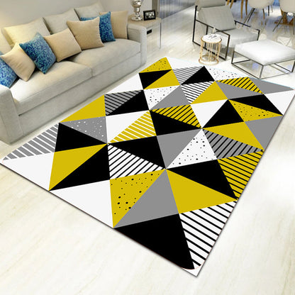 Bold Multicolor Modern Rug Synthetics Geometric Pattern Rug Machine Washable Non-Slip Stain Resistant Rug for Living Room - Clearhalo - 'Area Rug' - 'Rug' - 2140447