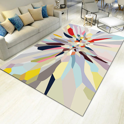 Bold Multicolor Modern Rug Synthetics Geometric Pattern Rug Machine Washable Non-Slip Stain Resistant Rug for Living Room - Yellow-Red - Clearhalo - 'Area Rug' - 'Rug' - 2140459