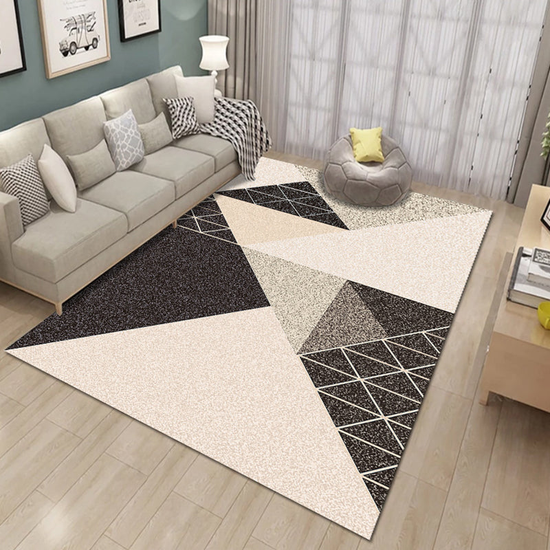 Bold Multicolor Modern Rug Synthetics Geometric Pattern Rug Machine Washable Non-Slip Stain Resistant Rug for Living Room - Camel - Clearhalo - 'Area Rug' - 'Rug' - 2140469